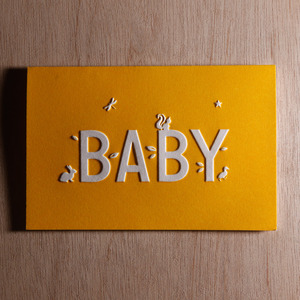 레터프레스 BABY 카드